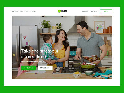 HelloFresh-Website Hero Area hero area hero section redesign ui website