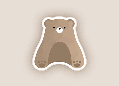Bear animal bear brown brown bear cute design gradient graphic illustration logo scotland shadow sticker toy