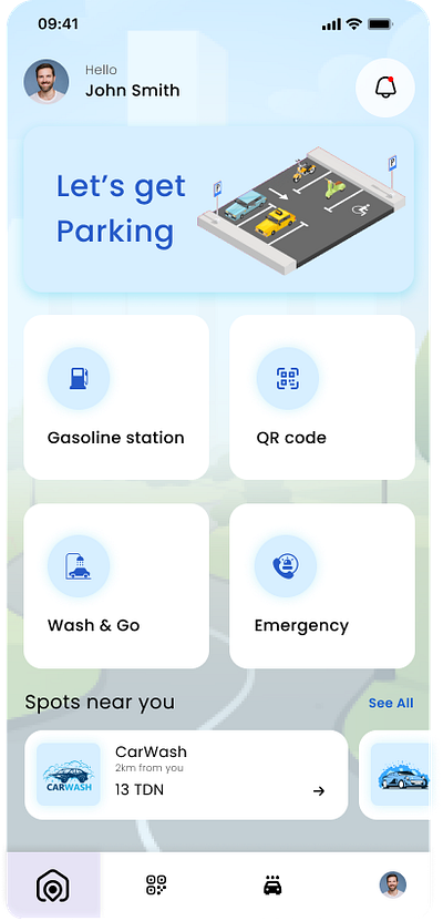 Parking UI app app parking ui ux