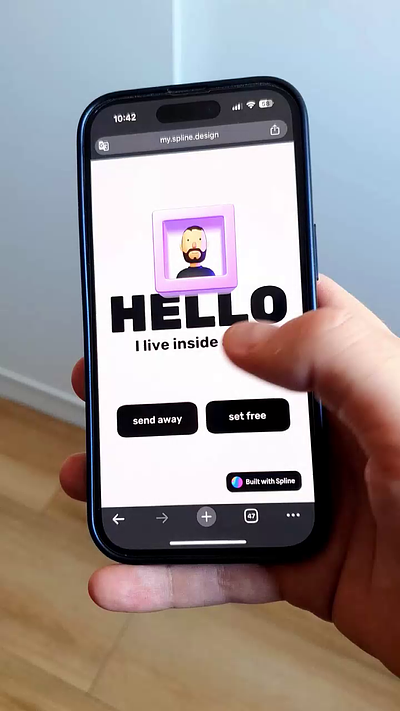 "Hello" – 3D Character Interaction Study 3d design interaction interface mobile ui