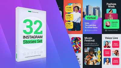 Wave Instagram Stories (AE Template) aftereffects corporate design instagram motiondesign motiongraphics opener scenes slides stories
