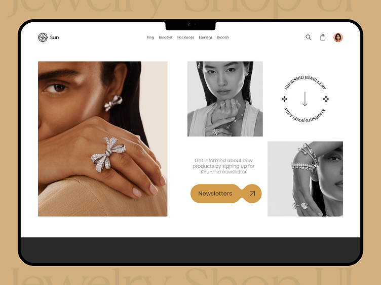 Jewelry shop ui - landing page by Mixer on Dribbble