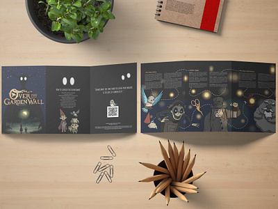 Over the Garden Wall Brochure brochure brochure design cartoon graphic design illustration overthegardenwall typography vector