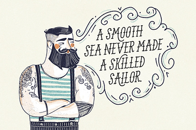 The Tattooist Typeface font fonts handwritten illustrated inked sailor tattoo tattoo font