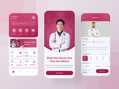 EHR - Electronic Health Record Mobile App android app design health healthcare medical online app online medical patient startup
