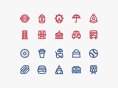 London and New York icon sets bryn taylor citysets colour digital download download free icons freebie icon icon design icon pack icon set icon sets icons illustration london new york set side project ui