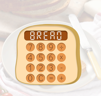 Daily UI 004 bread calculator daily ui daily ui 4 dailyui food graphic design illustration silly ui
