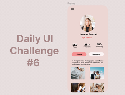 #DailyUI 06 User Profile Screen daily ui profile screen