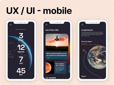 Space app - personal project branding design mobile app ui ux