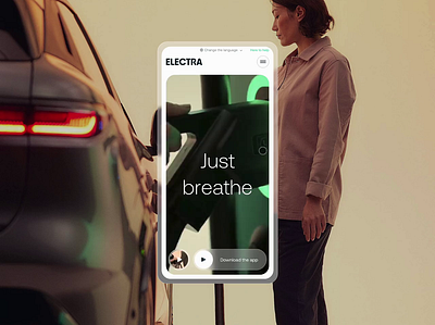 Electra - Website - Mobile - Home branding design electric home mobile onscroll responsive ui web