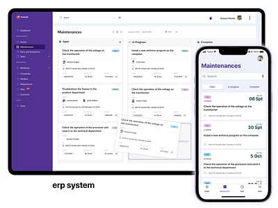 AssetUp: ERP system design system erp system prototyping srm system ui ux