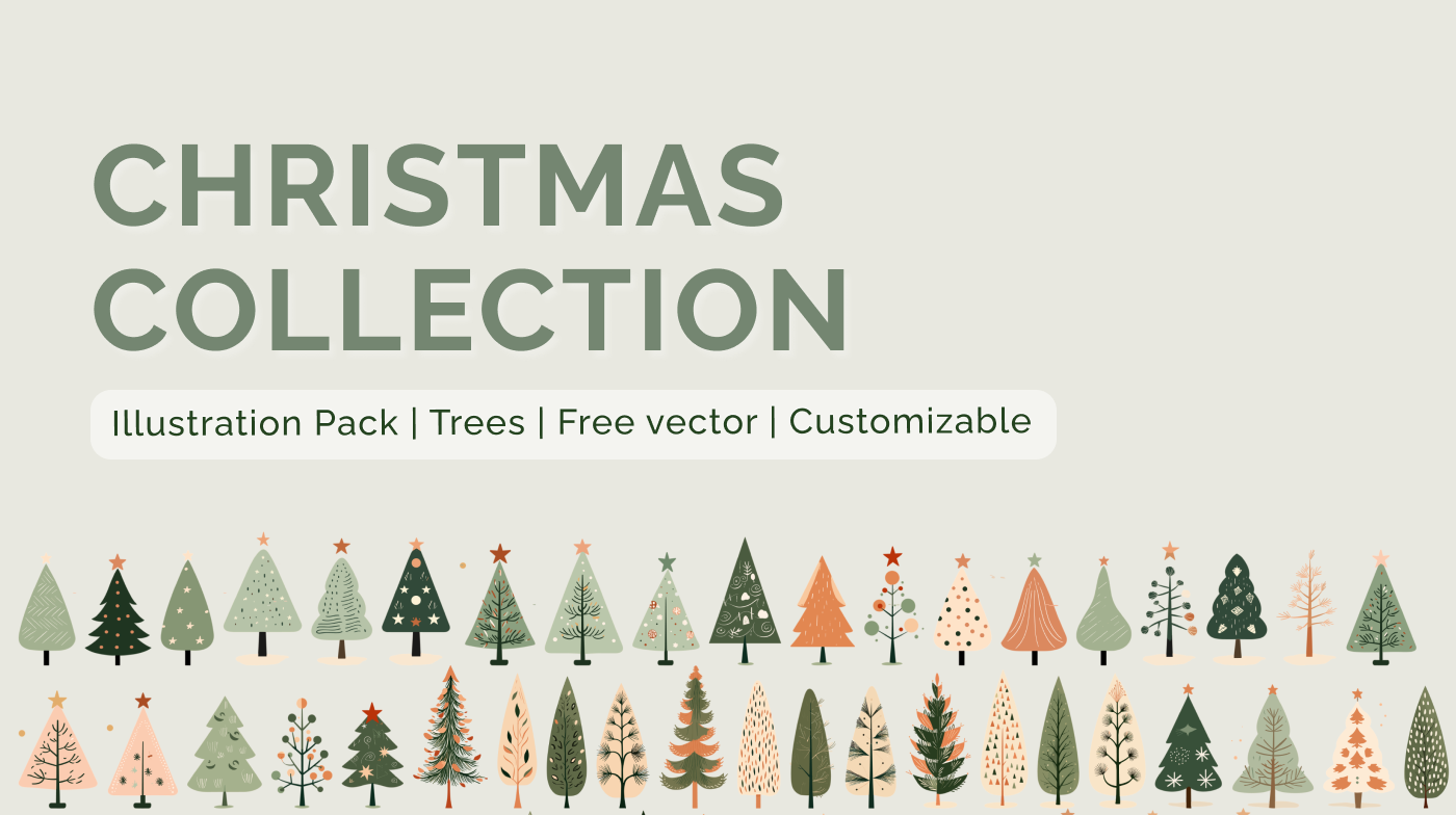 Trees Free Vector (Nature pack) Illustration Pack PNG branding custom free illustration illustration pack logo nature pack png tree trees vector