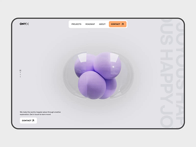 Creative Landing Page 3d 3dart clean creative daily render design futuristic minimal modern technology ui ux visual design web design webapp