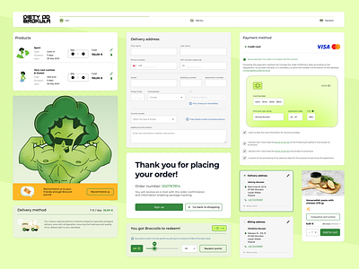 Diety od Brokuła Multi-step Checkout cart checkout delivery ecommerce multi page payment ui ux ux design