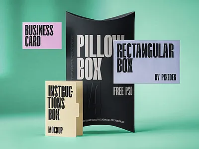Free Boxes Packaging Psd Branding Mockup Set box mockup packaging mockup product mockup