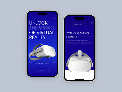 #073 DailyUI • Virtual Reality 073 daily073 headset mobile reality ui uidaily virtual virtualreality vr web