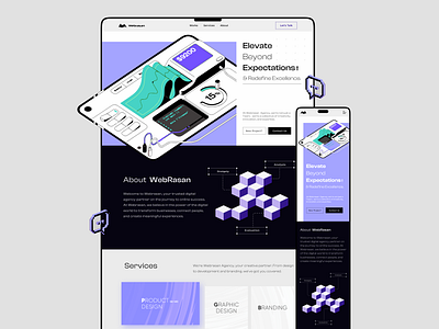 Webrasan landing page hero landing page ui uiux ux web design