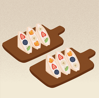 fruit toast food fruit graphic design illustration
