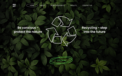Recycle project website concept branding design graphic design illustration landing logo ui ux web design website
