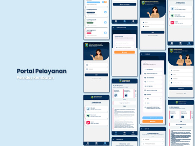 Portal Pelayanan Pemdes Kembaran app design frontend mobile ui ux