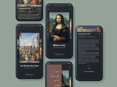Louvre Mobile App Prototype ui