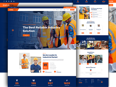 Industro - Custom Developed - Factory Business WordPress Theme theme development web design website wordpress