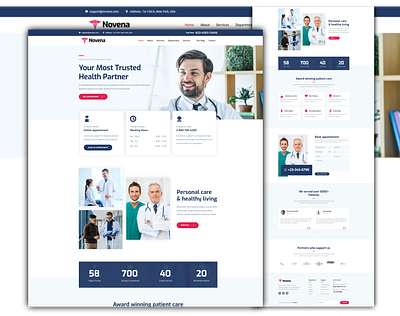 Novena - Custom Developed Health & Medical WordPress Theme theme development ui web design website wordpress