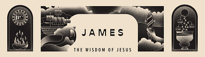 James Sermon Series black and cream branding design graphic design illustration jesus pointalism simple color type typography