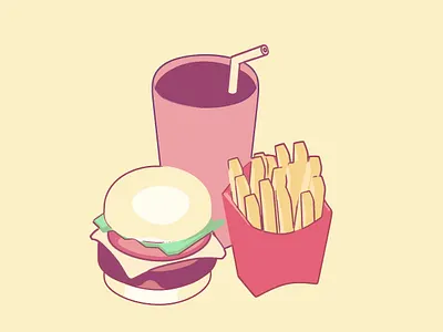 3D Meal with Spline 3d 3d illustration 3dart arvrexploration burger cool cup design fries illustration meal spline spline3d