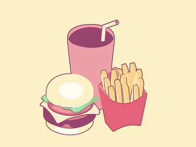 3D Meal with Spline 3d 3d illustration 3dart arvrexploration burger cool cup design fries illustration meal spline spline3d