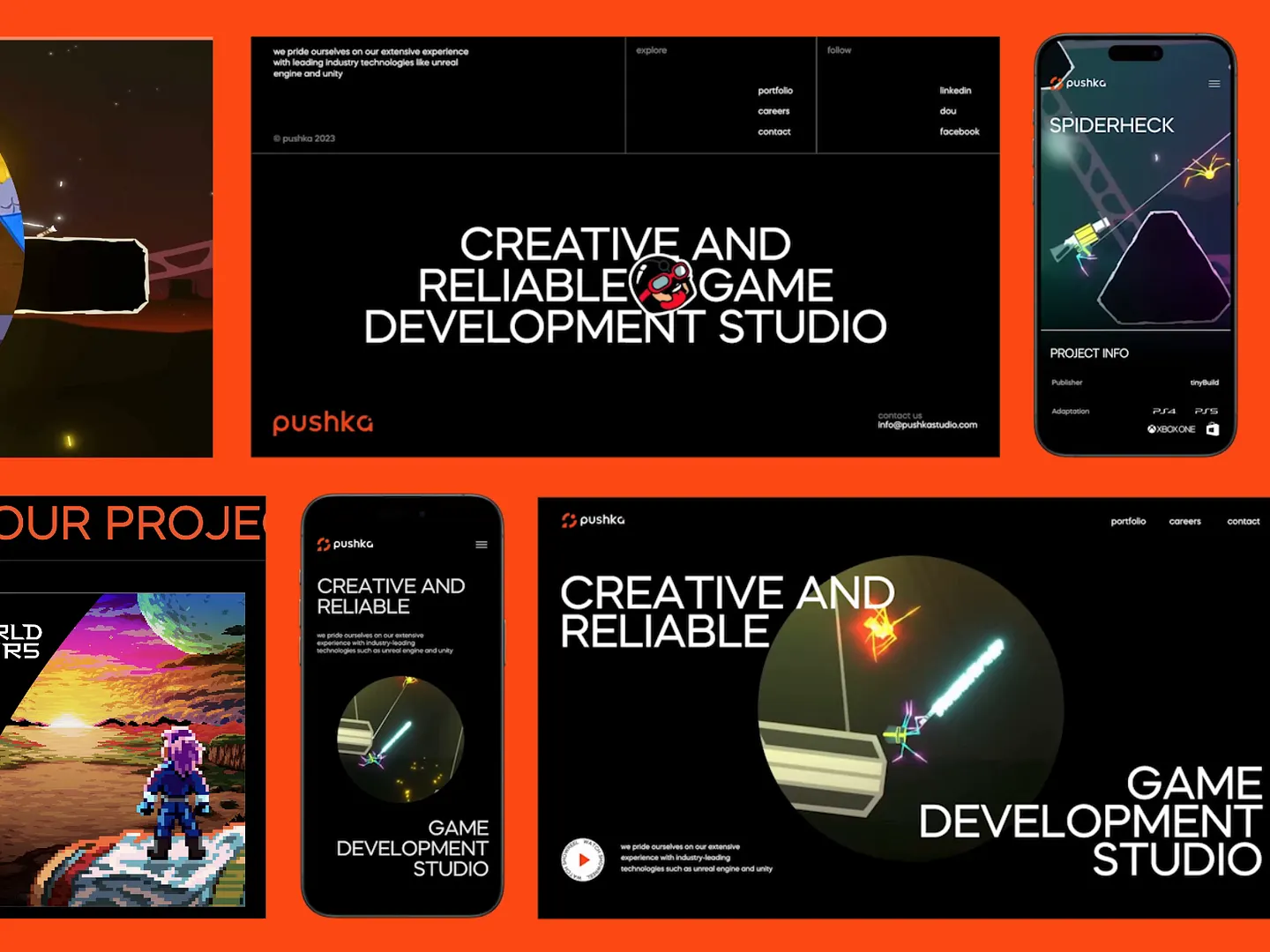 Innovative Studio Website Design for Game Development