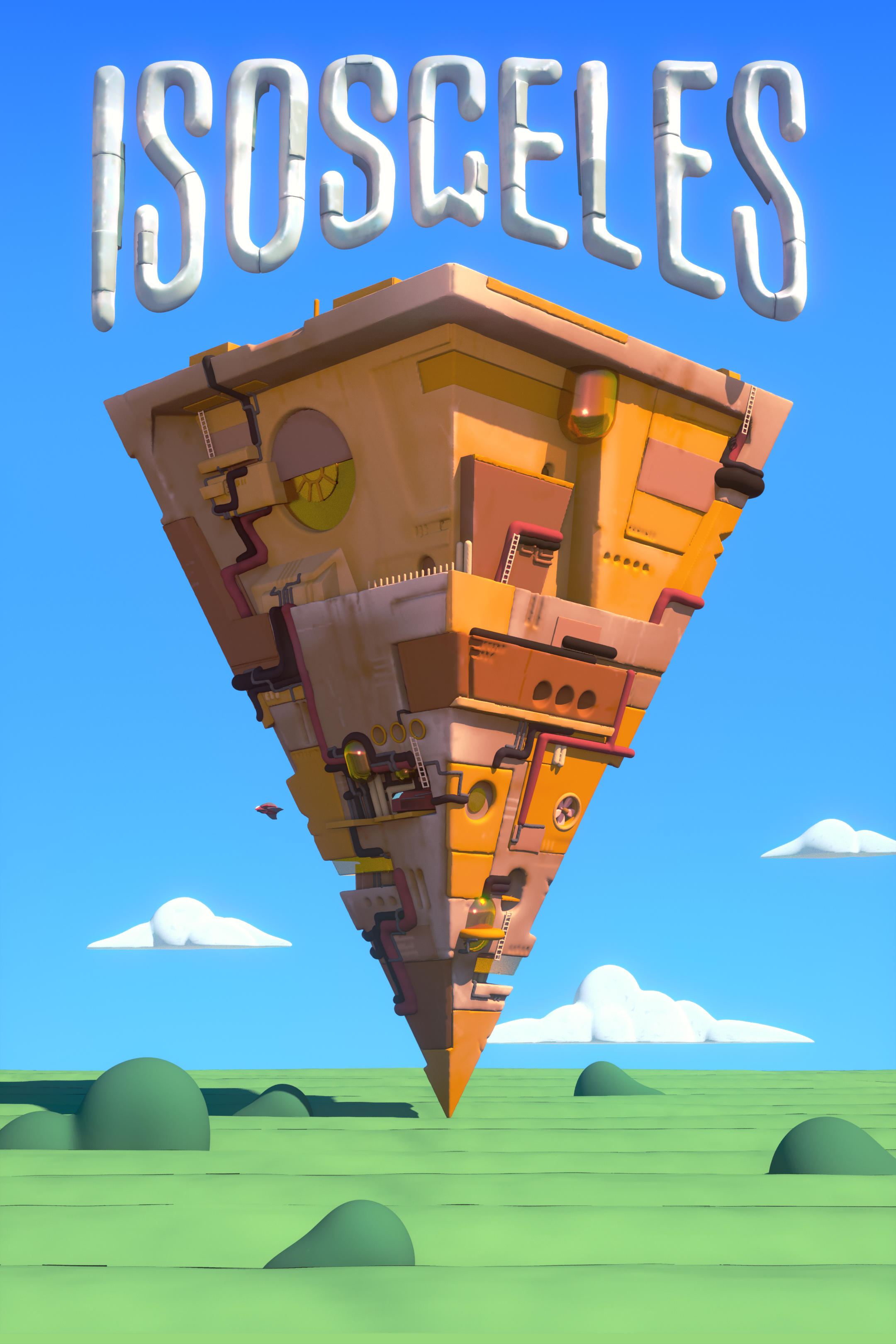 Isosceles Poster Design 3d illustration 3d lettering 3d type 3d typography c4d cinema 4d illustration lettering poster design stuart wade type typography