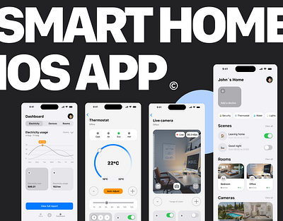 Smart Home iOS App design mobile ui ui ui design web design website design