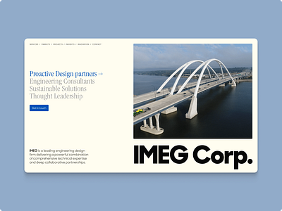 IMEG Corp. – Hero Section Redesign Concept design herosection ui webdesign website