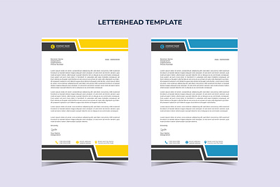 Letterhead Template branding business card graphic design letterhead template letterhed logo t shirt design