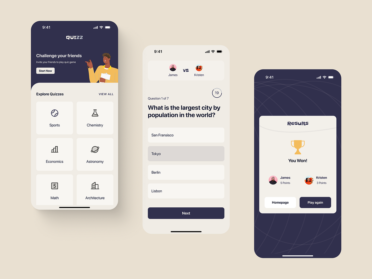 Browse thousands of Quiz Web App images for design inspiration | Dribbble