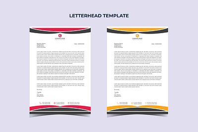 Letterhead Template branding business card graphic design letterhead letterhead template logo t shirt design
