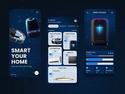 Smart Home Control Mobile App – UX/UI Design app app design design figma figma design mobile mobile app mobile design smart smart devices smart home smart home app ui ux