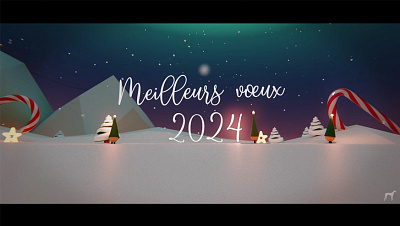 Vœux 2024 3d animation motion motion graphics