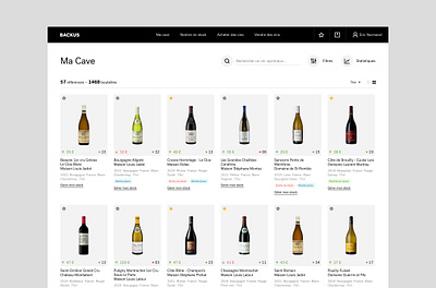 Backus dashboard data graphic design layout table ui ux web design website wine