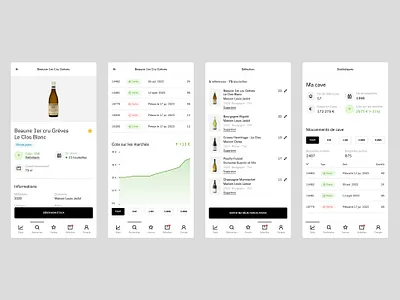 Backus - mobile app application data graphic design layout mobile storage table ui ux web design website wine