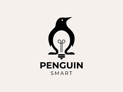 Penguin Smart brand branding design graphic design logo penguin smart