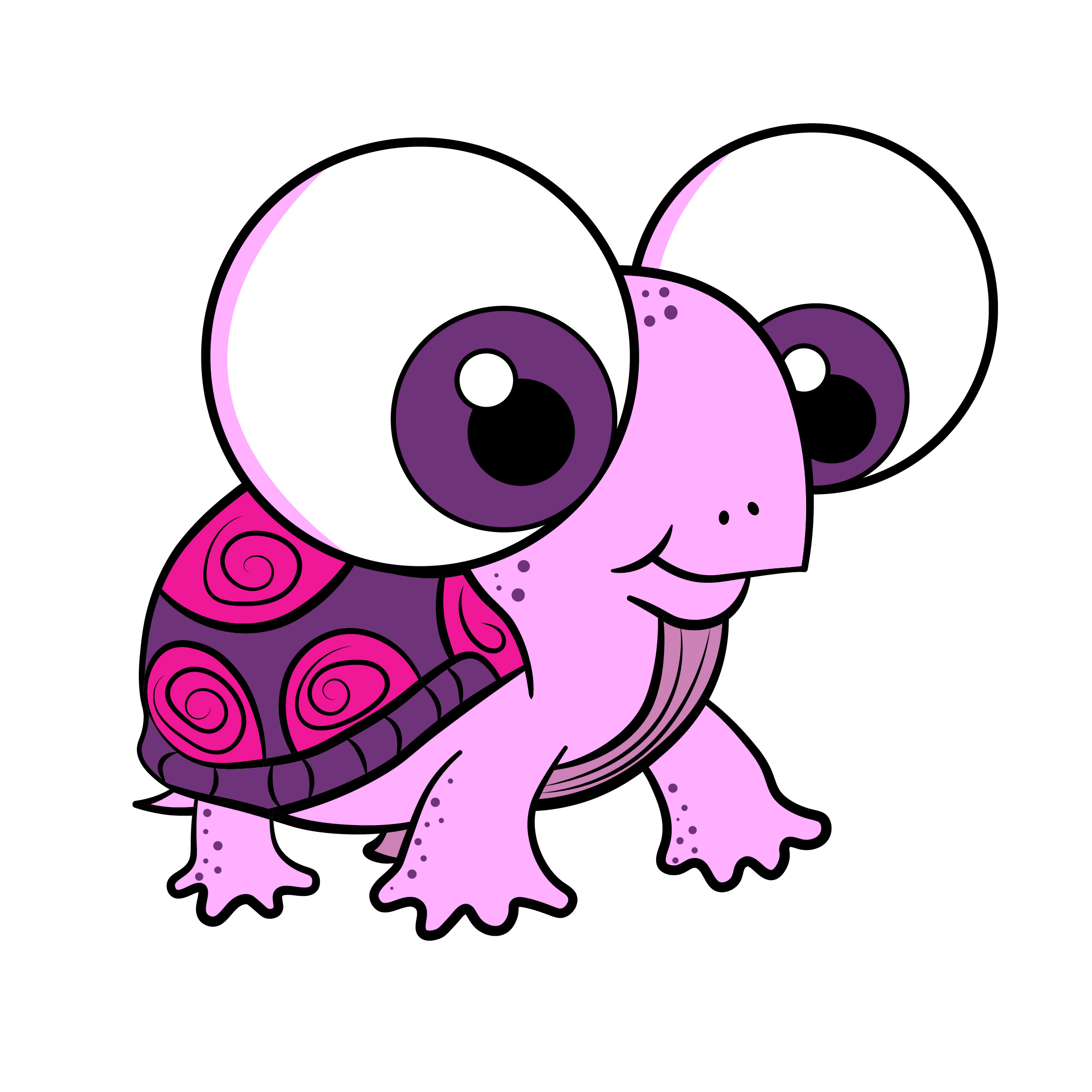 Funny Turtle. Cute character for kids, vector illustration 2d branding character character for kids illustration children illustration coloring page cute animal illustration cute turtle flat design flat illustration graphic design illustration image to vector kids illustration logo turtle vector vector art vector character vector illustration