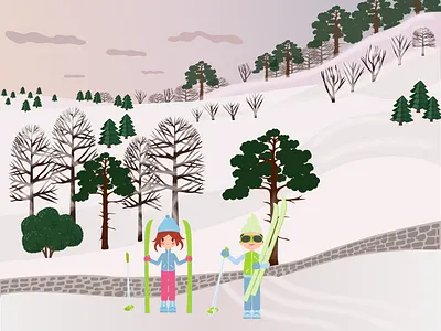 Winter and skiing branding graphic design identity illustration vector winter and skiing