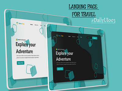 Modal For Landing Page (Travel) - DailyUI Day003 dailyui dailyui001 design graphic design mobile application dailyui001 ui ui ux design