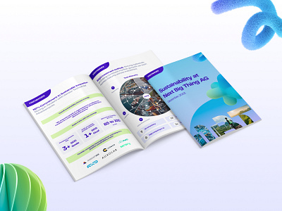 Next Big Thing - White Paper Report 3d blue corporate branding design gradient graphic design green print report sustainability typograpghy