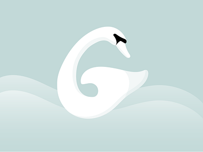 Letter G alphabet design illustration letter swan typography vector