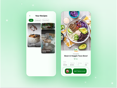 Recipes Page animation appdashboard challenge designsystem landingpage mobileapp redesign research ui uidesign uiux uplabs ux uxresearch website