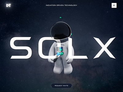 Solx - Landing page design 3d 3delement 3dwebsite aftereffects animation astronaut cool futuristic galaxy interaction landing page landing page design modern responsive space stars ui ux