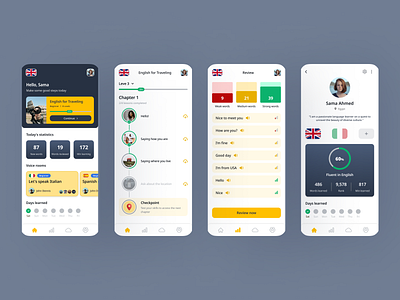 Memrise - Language learning app app design figma product designer ui uiux ux